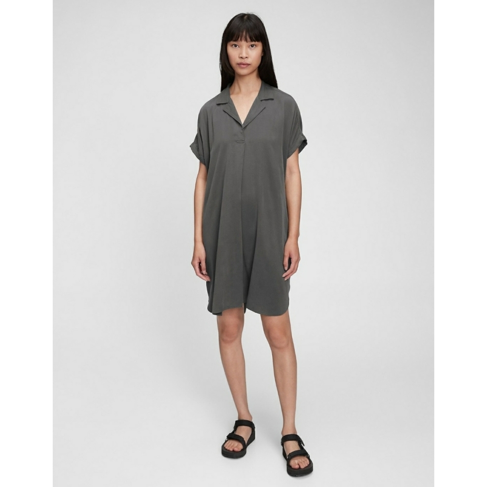 🦝NWT🦝 GAP TENCEL™ Lyocell Popover Dress - Picture 1 of 8
